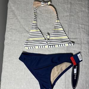 NWT Toobydoo Girl's Ready for The Beach Bikini Set Swimwear Size 1/2 Toddler